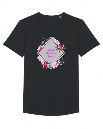 yoga floral design8 Black