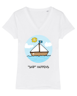 „Ship” Happens Tricou mânecă scurtă guler V Damă Evoker