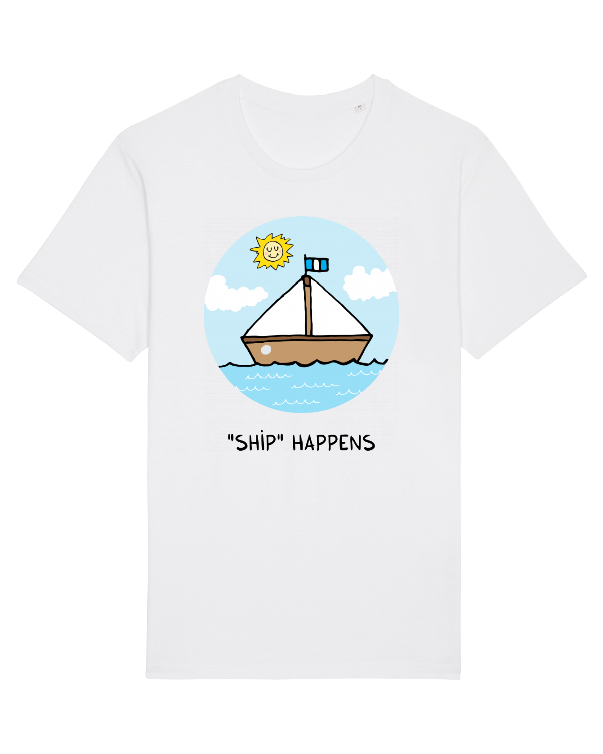 Tricou mânecă scurtă Unisex Rocker White