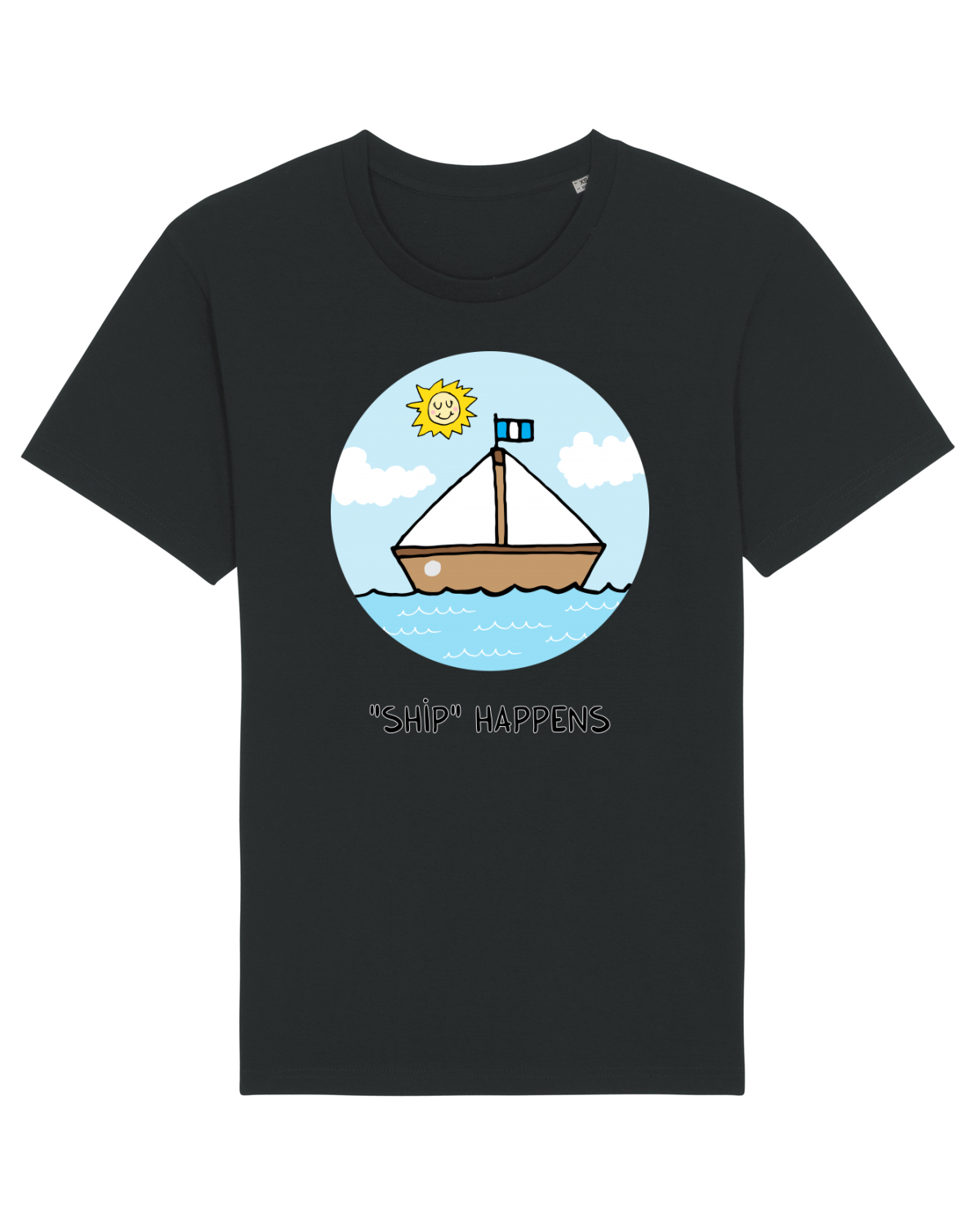 Tricou mânecă scurtă Unisex Rocker Black