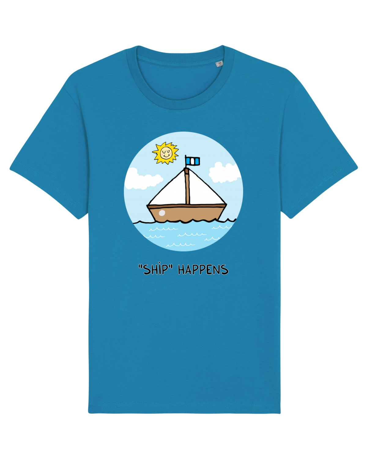 Tricou mânecă scurtă Unisex Rocker Azur