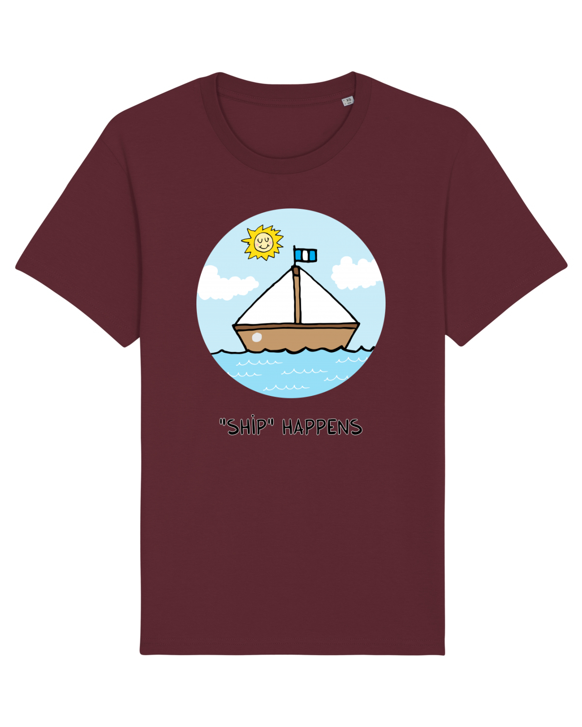 Tricou mânecă scurtă Unisex Rocker Burgundy