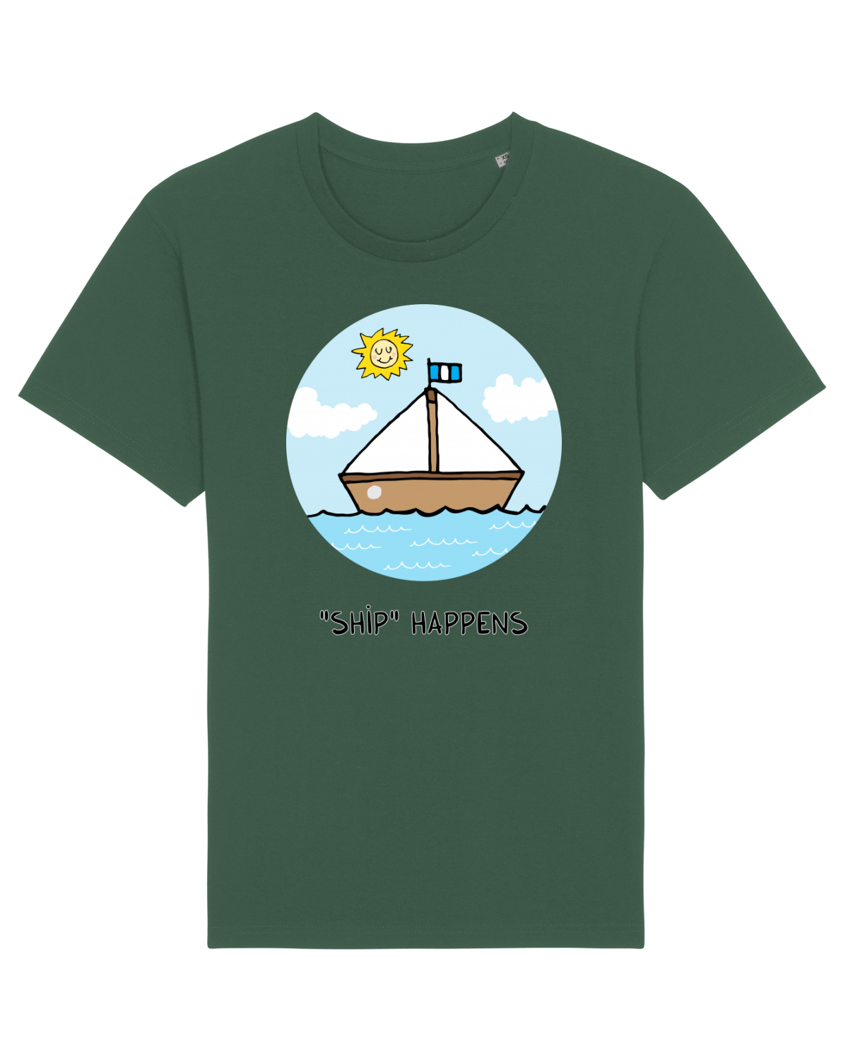 Tricou mânecă scurtă Unisex Rocker Bottle Green