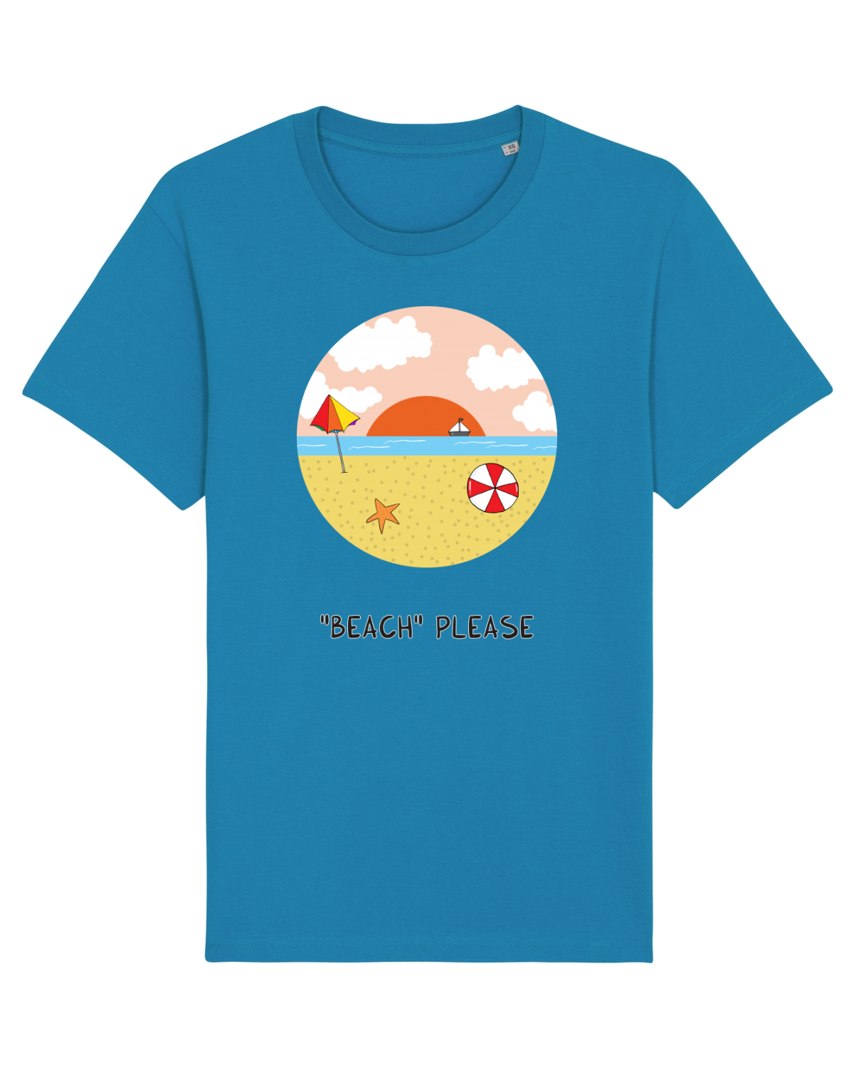 Tricou mânecă scurtă Unisex Rocker Azur