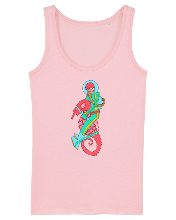 Riding a Seahorse Cotton Pink