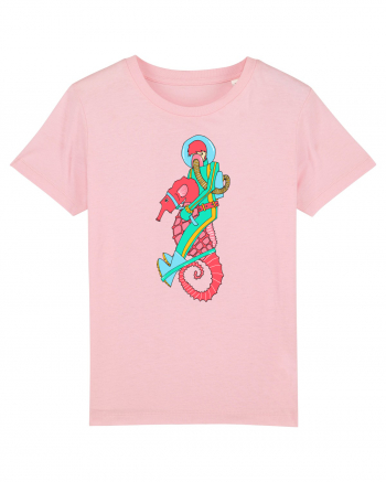 Riding a Seahorse Cotton Pink