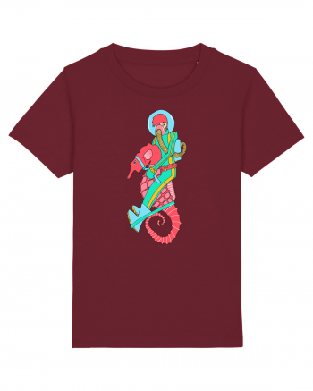 Riding a Seahorse Burgundy