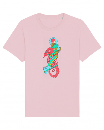 Riding a Seahorse Cotton Pink