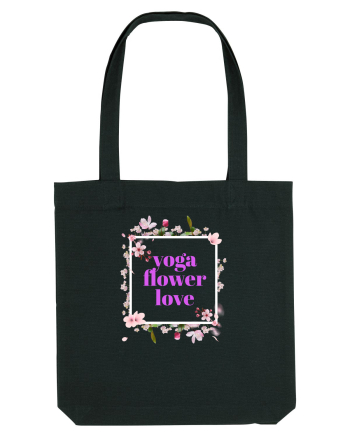 yoga floral design9 Black