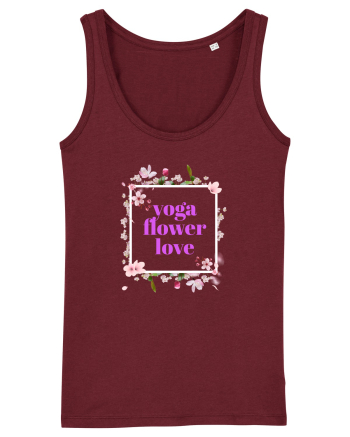 yoga floral design9 Burgundy