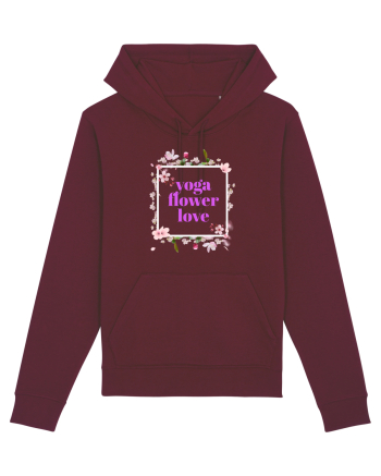 yoga floral design9 Burgundy