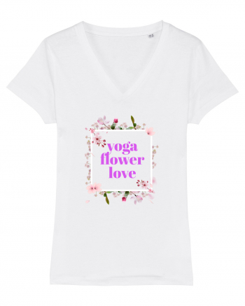 yoga floral design9 White