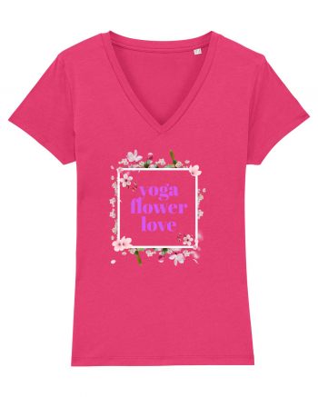 yoga floral design9 Raspberry