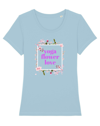 yoga floral design9 Sky Blue