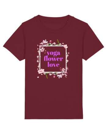 yoga floral design9 Burgundy