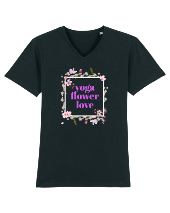 yoga floral design9 Black
