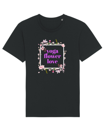 yoga floral design9 Black