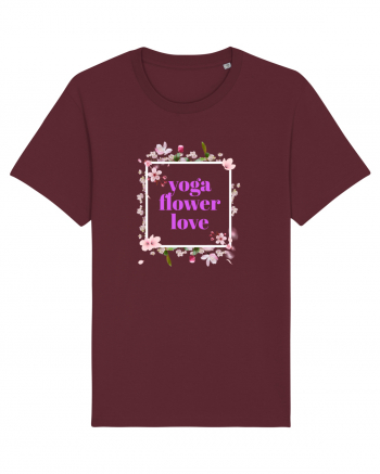 yoga floral design9 Burgundy