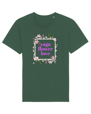 yoga floral design9 Bottle Green
