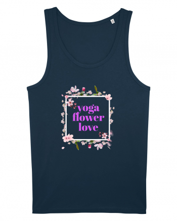 yoga floral design9 Navy