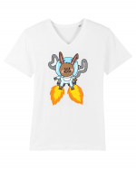Space Bunny Tricou mânecă scurtă guler V Bărbat Presenter