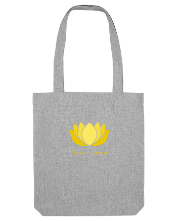 yoga flower power 2 Heather Grey