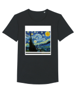 Starry Night Tricou mânecă scurtă guler larg Bărbat Skater
