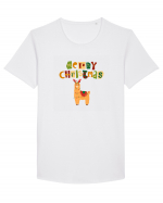 Merry Christmas Llama Tricou mânecă scurtă guler larg Bărbat Skater