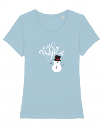 Merry Christmas Om de Zăpadă Sky Blue