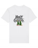 Merry Christmas (doi pomi de Crăciun)  Tricou mânecă scurtă Unisex Rocker