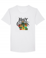 Merry Christmas (cadouri de Crăciun)  Tricou mânecă scurtă guler larg Bărbat Skater