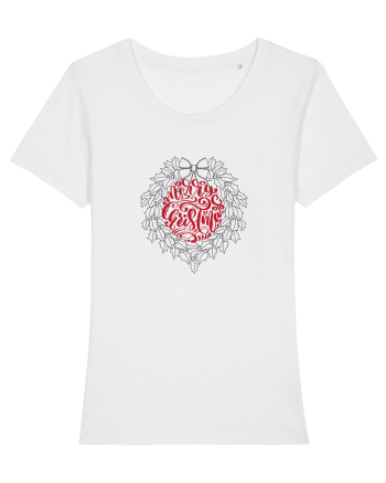 Merry Christmas circular  White