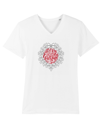 Merry Christmas circular  White
