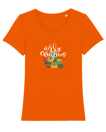 Merry Christmas (cadouri de Crăciun) alb Bright Orange