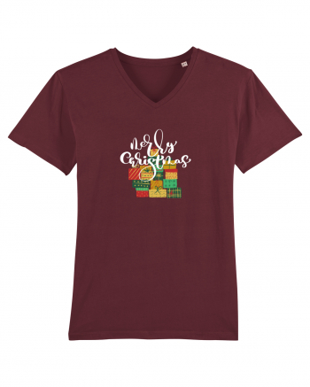 Merry Christmas (cadouri de Crăciun) alb Burgundy