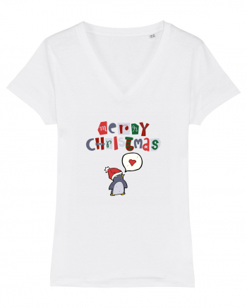 Merry Christmas (pinguin iubitor)  White