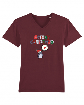 Merry Christmas (pinguin iubitor)  Burgundy