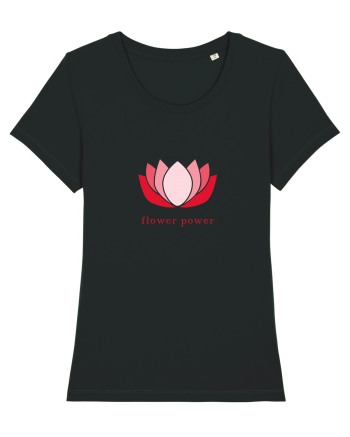yoga flower power Black
