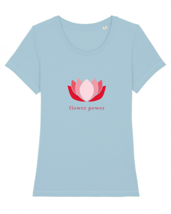 yoga flower power Sky Blue
