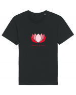 yoga flower power Tricou mânecă scurtă Unisex Rocker
