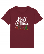 Merry Christmas (scenă de Crăciun)  Tricou mânecă scurtă  Copii Mini Creator