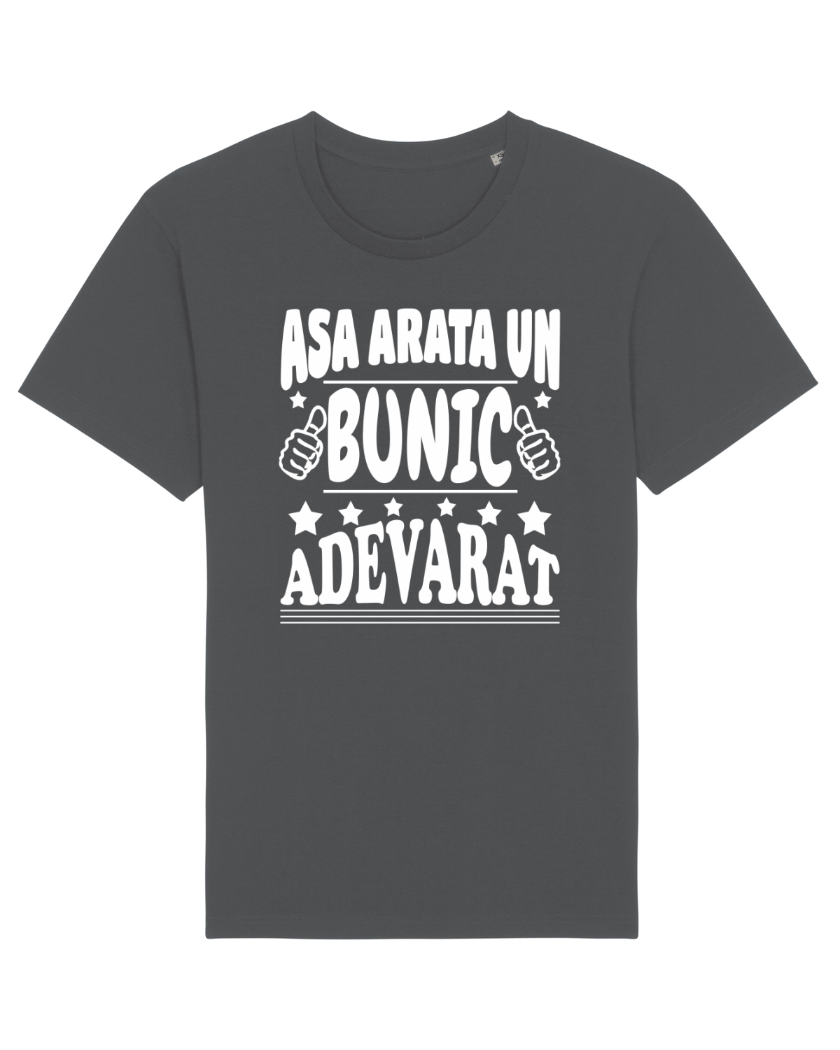 Tricou mânecă scurtă Unisex Rocker Anthracite