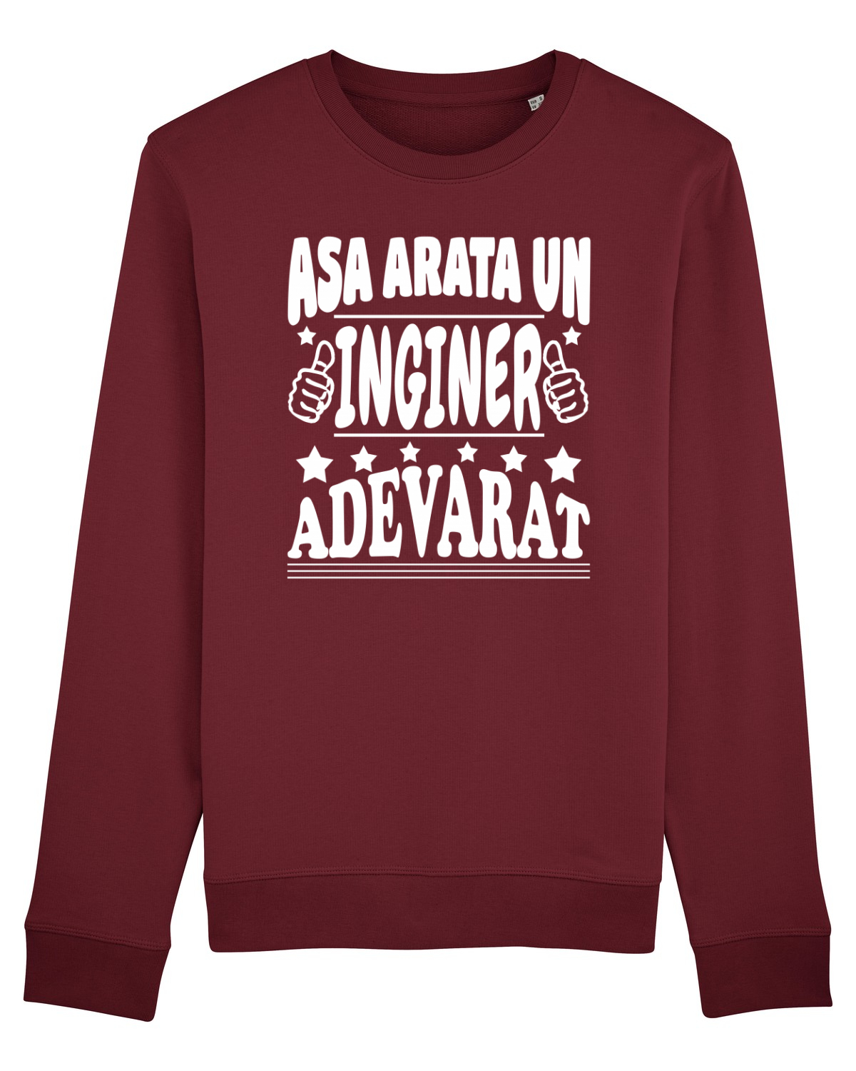 Bluză mânecă lungă Unisex Rise Burgundy