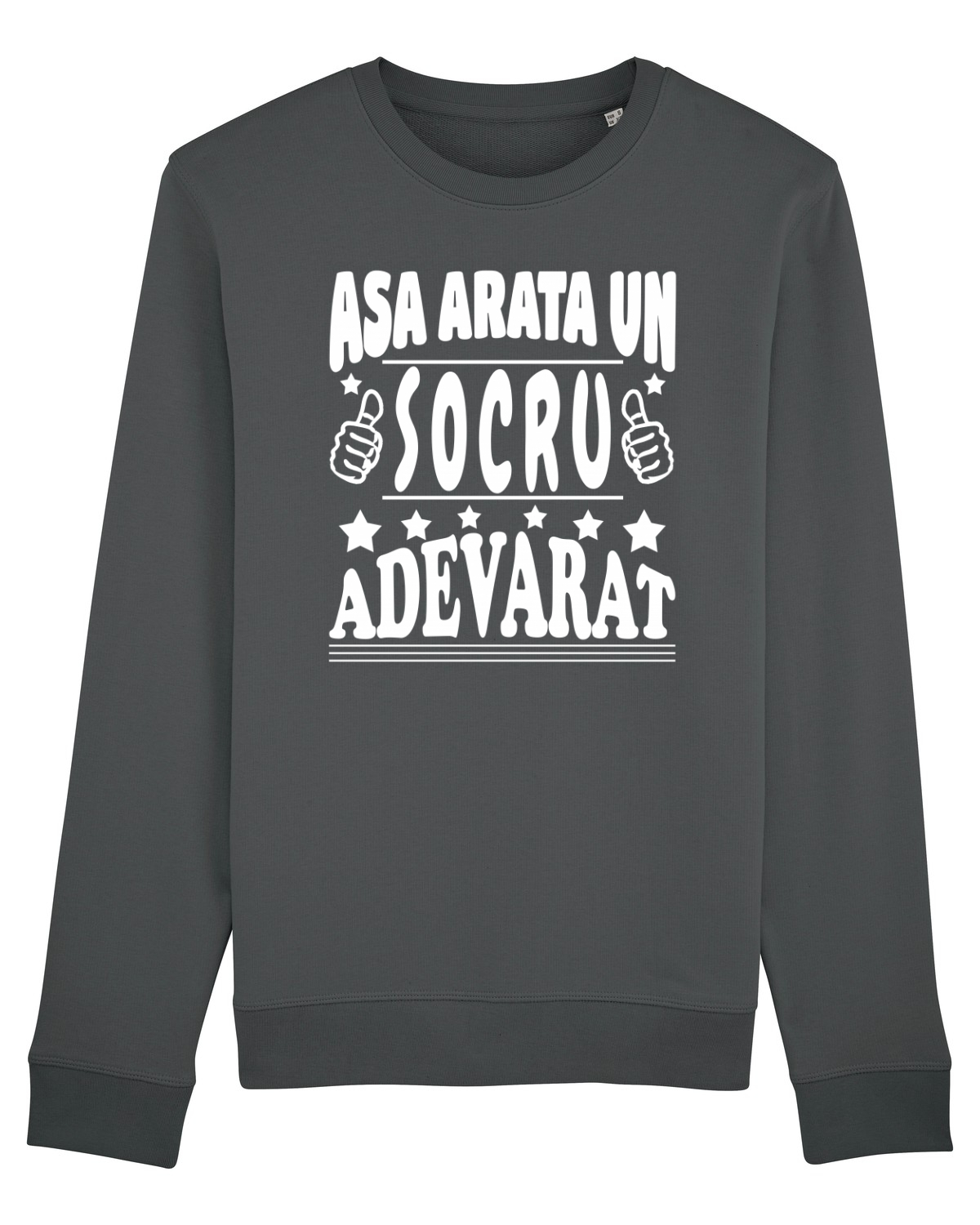 Bluză mânecă lungă Unisex Rise Anthracite