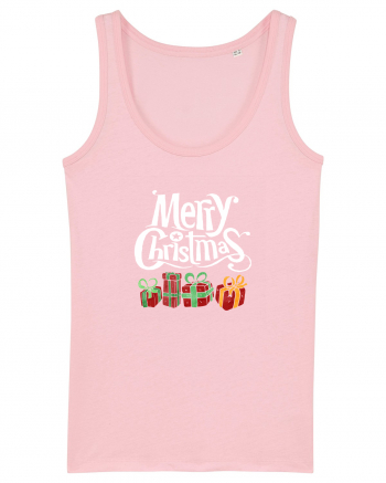 Merry Christmas (cadouri) alb Cotton Pink