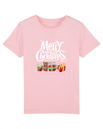 Merry Christmas (cadouri) alb Cotton Pink