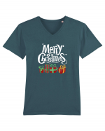 Merry Christmas (cadouri) alb Tricou mânecă scurtă guler V Bărbat Presenter