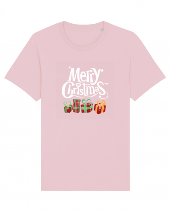 Merry Christmas (cadouri) alb Cotton Pink