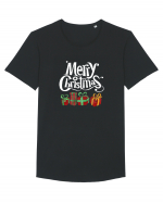 Merry Christmas (cadouri) alb Tricou mânecă scurtă guler larg Bărbat Skater