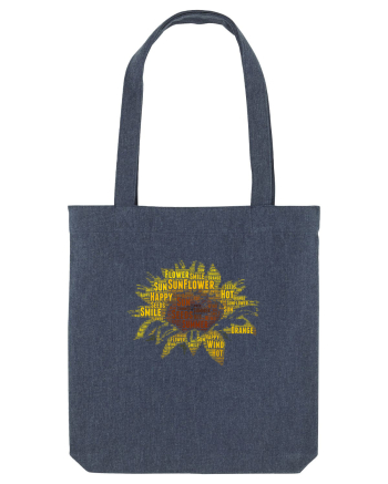 Sunflower WordArt Midnight Blue